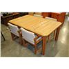 Image 1 : OAK DINING TABLE W/ 3 LEAFS AND 6 CHAIRS