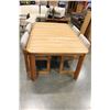 Image 2 : OAK DINING TABLE W/ 3 LEAFS AND 6 CHAIRS