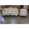 Image 1 : SLOANE FURNITURE WOOD FRAMED SOFA AND ARMCHAIR