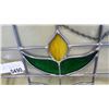 Image 3 : STAINED LEADED GLASS HANGING FLOWER WINDOW