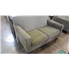 Image 2 : GREEN UPHOLSTERED SOFA AND LOVESEAT