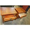Image 3 : PAIR OF SOLID OAK 2 DRAWER NIGHTSTANDS