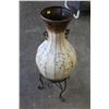 Image 2 : METAL VASE AND STAND
