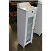 Image 1 : 2 WHITE FLIP TOP VANITY SHELF AND STORAGE UNITS