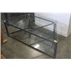 Image 1 : GLASS 2 TIER ENTERTAINMENT STAND