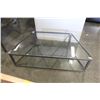 Image 2 : GLASS 2 TIER ENTERTAINMENT STAND