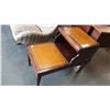 Image 1 : VINTAGE STEP ENDTABLE WITH LEATHER INSERT TOP