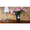Image 1 : TABLE LAMP AND ARTIFICIAL FLOWERS