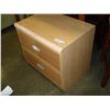 Image 1 : TWO DRAWER MODERN GLAZED FINISH NIGHTSTAND