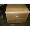 Image 2 : TWO DRAWER MODERN GLAZED FINISH NIGHTSTAND