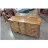 Image 2 : DIXIE SERPENTINE 9 DRAWER DRESSER W/ MIRROR