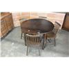 Image 1 : ROUND TABLE AND 4 SPINDLE BACK CHAIRS