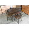 Image 2 : ROUND TABLE AND 4 SPINDLE BACK CHAIRS