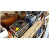 Image 1 : TEAK ICE BUCKET AND METAL CANNISTERS