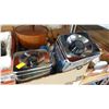 Image 3 : TEAK ICE BUCKET AND METAL CANNISTERS