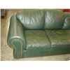 Image 2 : GREEN LEATHER SOFA AND ARMCHAIR