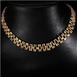 Natural Yellow Citrine 285.97 Cts Necklace