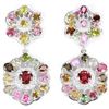 Image 1 : NATURAL AAA MULTI COLOR TOURMALINE Earrings