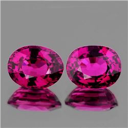 Natural Raspberry Pink Rhodolite Garnet Pair 8x6 MM FL