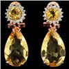 Image 1 : NATURAL ORANGISH YELLOW CITRINE Earrings