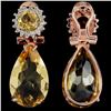 Image 2 : NATURAL ORANGISH YELLOW CITRINE Earrings