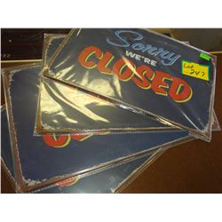 Lot of 4 closed signs