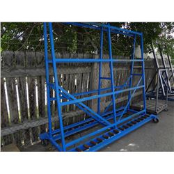 Steel Glass Rack with Rollers