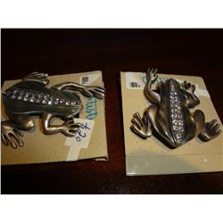 Pair of Frog Broaches