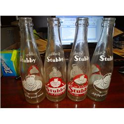 Set of 4 Stubby Beverage Bottles
