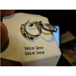 Natural Garnet 925 Earings