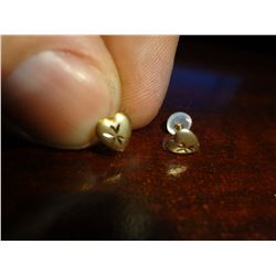 10k Gold Heart shaped ear rings Retail $140.00