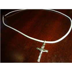 rope cord necklace with 925 Cross