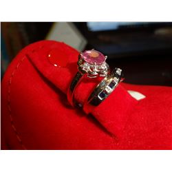 Pair of 925 Ladies rings with natural stones Retail $200.00