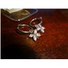 Image 1 : 14 K White gold CZ Butterfly Ear Rings Retail $500.00