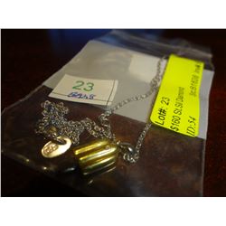 Sterling Silver with Dimond chip Kids Chain and Pendant Retail $160.00