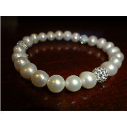 Fresh Water Peark with Swarvoski Crystals