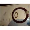 Image 1 : Natural Garnet and Pearl Braclet Retail $500.00