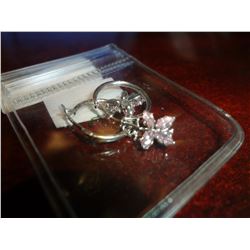 14k Butterly ear rings with natural stones Retail $500.00