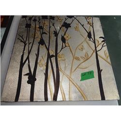 Mattalic willows wall hanging picture