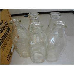 5 Large Milk Bottles