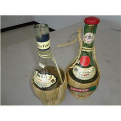 2 Vintage Italian Made Liqior Bottles