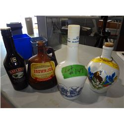 4 Assorted Vintage Bottles