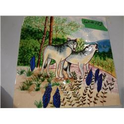 Wolf tile art
