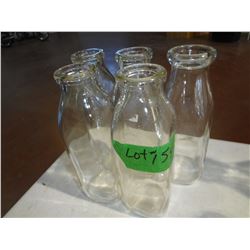 5 Medium Milk Bottles