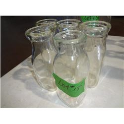 5 Small Milk Bottles