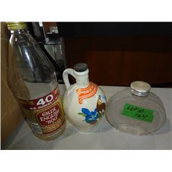 3 Assorted Liqiuor Bottles