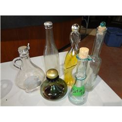 6 Assorted Vintage Glass