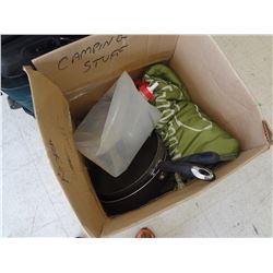 Box of camping stuff