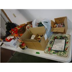 Table full of Christmas sTUFF (table not included)