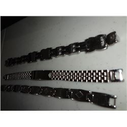 3 Stainless Steel Braclets